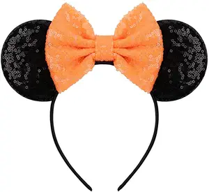 6月マウス耳弓ヘッドバンドキラキラパーティープリンセスデコレーションコスプレコスチューム女の子と女性のための