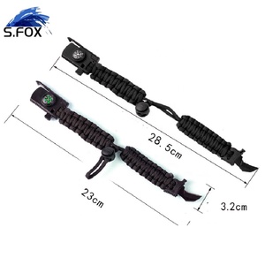 Pulsera Táctica de Supervivencia con Brújula y Cuchillo, para Campismo al Aire Libre, con Cordón de Paracaídas, Capacidad de 550 lb - Product Image 2