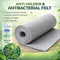 Tapis anti-moisissure et anti-bactérien en feutre ripstop extensible, respirant, de poids moyen, 100 % polyester, tissu non tissé aiguilleté