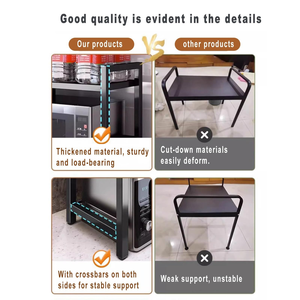 Soporte para Horno de Microondas, Ajustable en Altura y Ancho, Ahorra Espacio, Estante de Almacenamiento, Organizador de Despensa, Venta al Por Mayor de Fábrica - Product Image 4