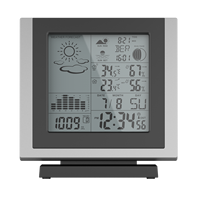 Station météo intérieure avec capteur extérieur, thermomètre numérique et capteur de température, écran LCD, indice de protection IP43