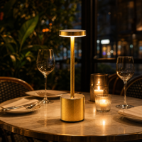 Lampe de table LED sans fil en métal, moderne, rechargeable, à intensité variable par toucher, portable, pour bureau, décoration de chambre de luxe, protection des yeux