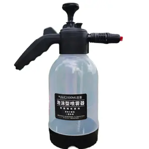 Botella de agua de plástico para jardín, rociador de espuma para lavado de coches, bomba pequeña de 2L
