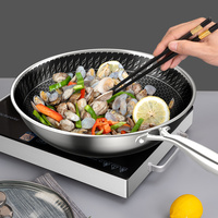 Ensemble de 5 ustensiles de cuisine modernes et classiques en acier inoxydable, casseroles et poêles industrielles pour la cuisine (vente en gros)