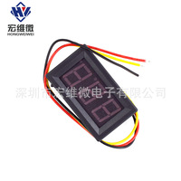 Voltmeter Digital Hw Layar LED 0.56 Inci Dc 0-100V Pengukuran Tegangan dengan Proteksi Terbalik