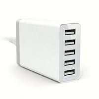 Adaptateur de charge intelligent à 5 ports USB 40W, accessoires pour téléphone portable, chargeur USB pour smartphone