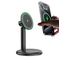 Support de chargeur sans fil magnétique Kitway Type C 15W pour iPhone 15 Pro Max, chargeur rapide de bureau 2-en-1