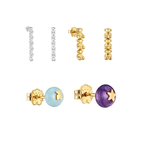 Pendientes <span class=keywords><strong>de</strong></span> Alta Calidad en Oferta 2026, Lindos Pendientes con Forma <span class=keywords><strong>de</strong></span> Oso y Circonita Cúbica Brillante, Ideales para Uso Diario y Fiestas - Product Image 1