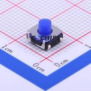 TS-1159UB-C-D-BL Tactile Switch SMD-4P,6.2x6.2mm Switch Single Pole Single Throw Round Button 2.6N Vertical Mount - Product Image 1
