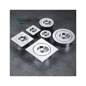 WESDA Égouttoir de baignoire Drainage Anti-cheveux Fishbowl <span class=keywords><strong>Bouchon</strong></span> de vidange de sol Laiton Chrome Piscine Drain Plancher - Product Image 1