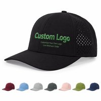 Gorras de Béisbol Deportivas Unisex de Poliéster al por Mayor, 6 Paneles, Hebilla Metálica, Logotipo Personalizado Bordado en 3D, Premium, Impermeables