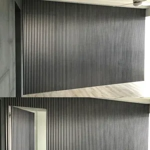 Moderna porta de madeira automática projeta madeira textura embutida portas escondidas porta escondida