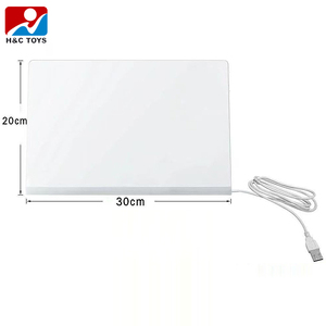 Pizarra de Dibujo Acrílica Luminosa de Gran Tamaño, Pizarra de Dibujo LED Borrable con Juego Completo de Soporte para Pinceles y Paño de Limpieza - Product Image 2