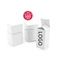 Boîte en carton de papier blanc de taille personnalisée d'usine ODM OEM boîtes d'emballage de bouteilles en verre nutritionnelles cosmétiques étui à fermeture à base supérieure