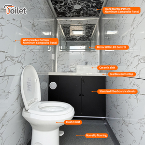 Toilettes mobiles multifonctionnelles, <span class=keywords><strong>cabine</strong></span> de <span class=keywords><strong>douche</strong></span> portable, remorque résistante au vent et à la pluie, conçue pour les parcs, le <span class=keywords><strong>camping</strong></span> et les pique-niques en plein air - Product Image 2