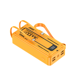 Batterie externe 20000mAh à charge super rapide avec câble <span class=keywords><strong>double</strong></span> intégré, lampe torche LED, <span class=keywords><strong>chargeur</strong></span> de téléphone portable portable avec cordon pour l'extérieur - Product Image 4