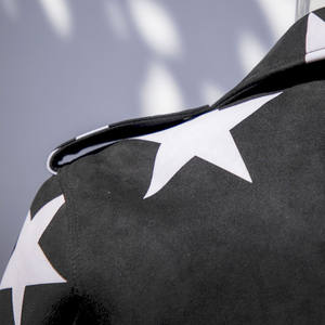 Giacca Moto Personalizzata in Finta Pelle Scamosciata | Cintura con stampa a stelle | Giacca Bomber in <span class=keywords><strong>Camoscio</strong></span> alla Moda per Uomo - Product Image 5