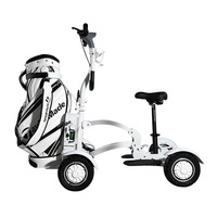 Scooter de golf électrique pliable et portable |   Chariot de golf à 4 roues avec siège