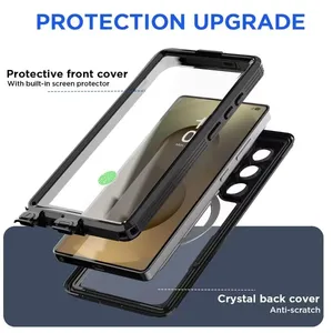 Водонепроницаемый магнитный чехол CHAOYIDIAN IP68 для Samsung Galaxy S25 <span class=keywords><strong>Ultra</strong></span> S24: полностью ударопрочный, пылезащитный, для использования под водой - Product Image 4