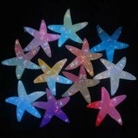 Aurora Back-Screen Grande étoile de mer, taille carte 50*47mm, accessoire DIY fait main en résine plastique, luminescent effet luciole, pour la création de bijoux