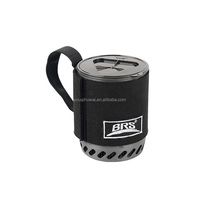 Système de cuisson portable BRS-61 0,5 L pour le camping et la randonnée, équipement de cuisson en aluminium au propane, style JetBoil