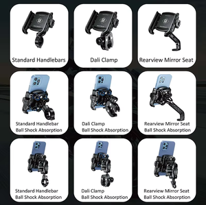 Support de téléphone portable pour moto et vélo Kewig avec poignée de déverrouillage rapide 1s, support de téléphone pour rétroviseur de guidon pour la conduite - Product Image 6