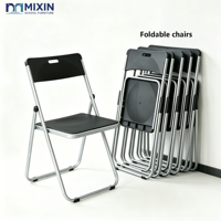 Chaise de bureau pliable en plastique pour salle de conférence, salle de formation, salle de réunion, salle de classe, chaise d'examen pour étudiants, design simple