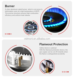 เตาแก๊สเตาแก๊สแบบ4หัวเตาแก๊สเหล็กหล่อสำหรับห้องครัวแบบกำหนดเอง - Product Image 4