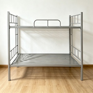 Lits superposés modernes en métal pour usage commercial, taille double, structure en fer, extensibles, durables, avec revêtement en velours, pour adultes, lits de dortoir - Product Image 1