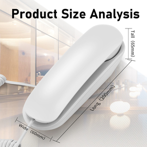 <span class=keywords><strong>Téléphone</strong></span> <span class=keywords><strong>fixe</strong></span> filaire fin pour bureau/mur, avec boutons en silicone durables, vente en gros directe usine, prix avantageux pour hôtels - Product Image 2