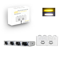 Feux de brouillard LED à double faisceau et double couleur de 5,3 pouces - 6000K blanc et 3000K jaune - Nouveau 12V pour une clarté nocturne