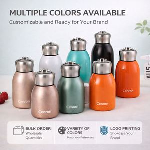 Gobelet isotherme en acier inoxydable 300 ml, bouteille de voyage à double paroi, design minimaliste, couleur or rose - Product Image 3