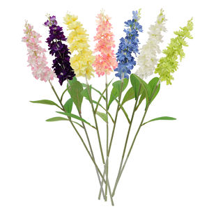 زهور ساق واحدة زهور دلفينيوم صناعية لديكور المنزل زهور دلفينيوم صناعية - Product Image 1