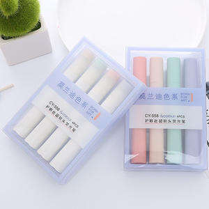 Lot de 6 stylos marqueurs fluorescents mignons et légers, pour album photo DIY, journal, stylos surligneurs à pointe souple pour étudiants - Product Image 4