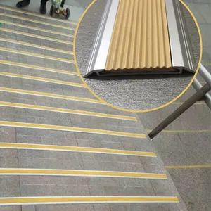Aluminium Anti-Slip Profiles Non-Slip Anti-Skid Slip-Resistant Safety Stair Nosing Traction Grip Edge Transition Edging Tread