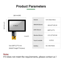 Écran tactile capacitif professionnel COF 8,4 pouces, fabricant de panneaux numériseurs multi-touch G+G pour les commerçants internationaux B2B