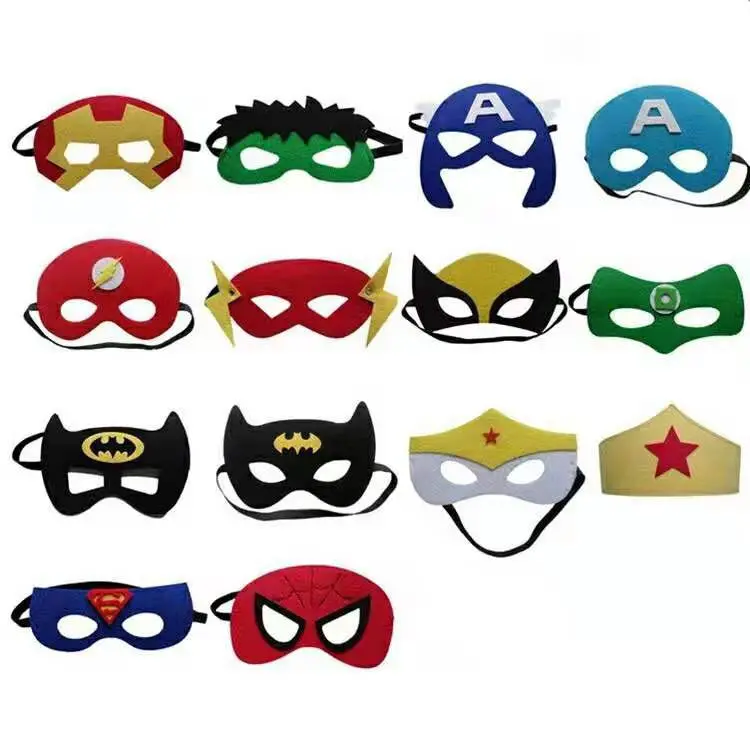 Diseño personalizado de una amplia gama de máscaras de dibujos animados Suministros de fiesta de disfraces de Halloween adecuados para niños Máscaras de fiesta de Halloween