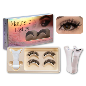 2 Pares de Pestañas Magnéticas de Estilo Mixto con Bandas Delgadas y Suaves, Kit de Pestañas Magnéticas Reutilizables <span class=keywords><strong>para</strong></span> un Aspecto Natural o con Volumen - Product Image 3