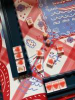 Nouveau tapis de jeu de mahjong américain patriotique en cuir de 31,5 pouces, 1776-2026, USA, 250e anniversaire, pour la fête de l'Indépendance