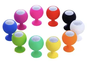 Shenzhen factory cute portable mini waterproof speaker silicone colorful wine glasses speaker with sucker