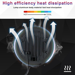 Phare LED 7 pouces avec anneau lumineux rouge, bleu, vert, DRL 6000K, pour Wrangler, universel, 3000LM, ampoule H4, 30W, 12V - Product Image 3