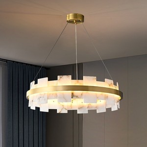 European <b>Style</b> Marble Chandelier Round Led Light For Living Room Dining Room Home Decor 8054 Series - Product Image 1