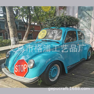 Vintage Iron Beetle Car Model Decoration For <b>Wedding</b> Bar Cafe Display <b>Prop</b> - Product Image 5