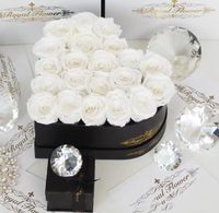 Boîte à fleurs de haute qualité Boîtes à fleurs en forme de coeur pour bouquets Boîte-cadeau de fleurs