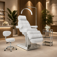 Meubles de salon de beauté de luxe, table de massage avec base chromée, lit de soin du visage, lit de beauté pour extensions de cils