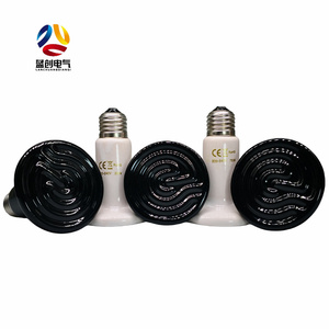 25W 50W 75W 100W 150W 200W Infrarouge 75mm Diamètre <span class=keywords><strong>Lampe</strong></span> <span class=keywords><strong>Chauffante</strong></span> en Céramique <span class=keywords><strong>pour</strong></span> Animaux Émetteur de Chaleur - Product Image 2