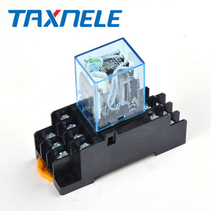 Relé MY4N MY4NJ DC12V AC12V DC24V AC24V <span class=keywords><strong>Bobina</strong></span> 4NO 4NC Relé de Carril DIN de 14 Pines con Base <span class=keywords><strong>Mini</strong></span> Interruptor de Relé Micro Relé Electromagnético - Product Image 5