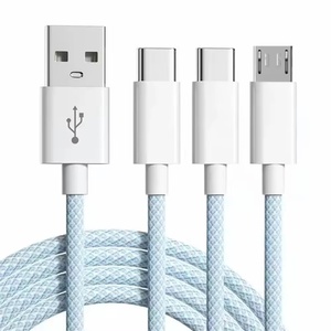 Universelles 6A 66W 3-in-1 Super-Lade USB Type-C Datenkabel Nylon-Geflochtenes Schnelllade Micro USB Lade Multi-Funktionskabel - Product Image 1