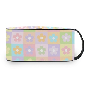 Nouveautés : Trousse de Toilette/Maquillage Imperméable Simple en Tissu Recyclé avec Impression de Logo Personnalisé, Sac de Voyage Hawaïen pour Cosmétiques avec Fermeture Éclair - Product Image 3