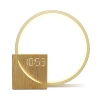 Réveil Simulateur d'Aube Naturel pour Enfants avec Boîte à Musique à Bruit Blanc Chaud, en Alliage d'Aluminium, Contrôle Tactile
